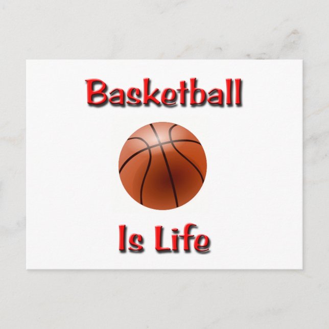 Postal El baloncesto es vida (Anverso)