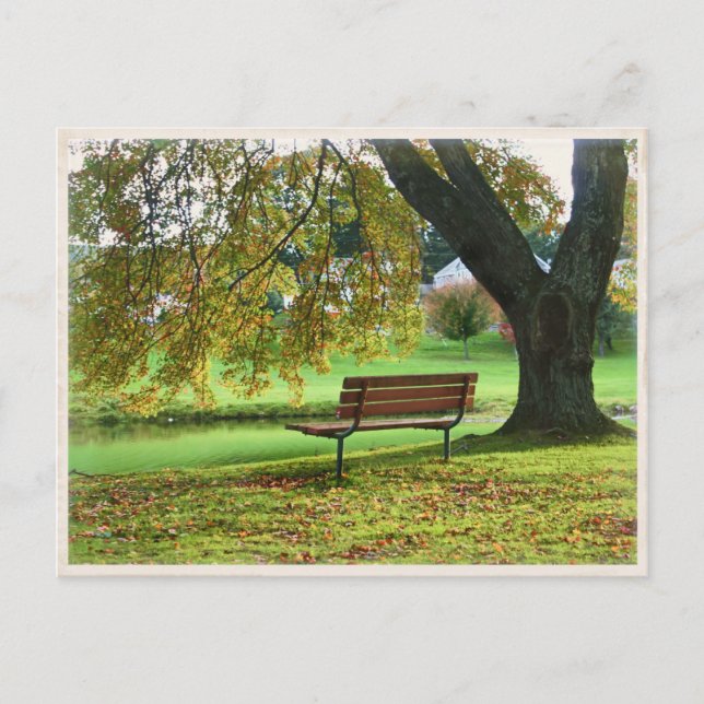 Postal El banco en el bulevar conmemorativo, Bristol CT (Anverso)