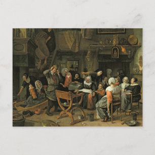 Postal El banquete del bautizo, 1668