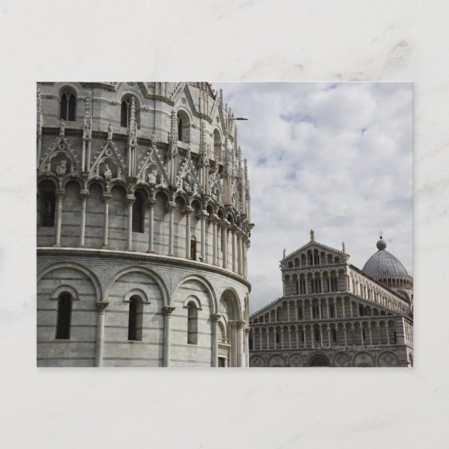 Postal El Baptisterio y el Duomo en la Piazza (Anverso)