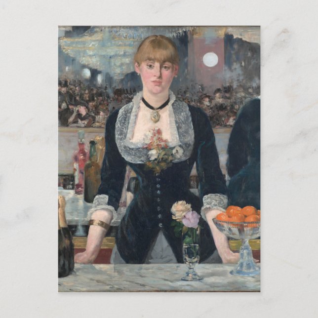 Postal El bar del Edouard Manet en el Folies-Bergère (Anverso)