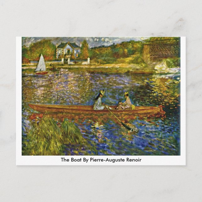 Postal El Barco De Pierre-Auguste Renoir (Anverso)
