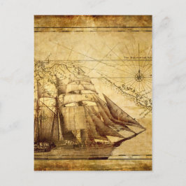 Postal El barco más viejo del Mapa Mundial