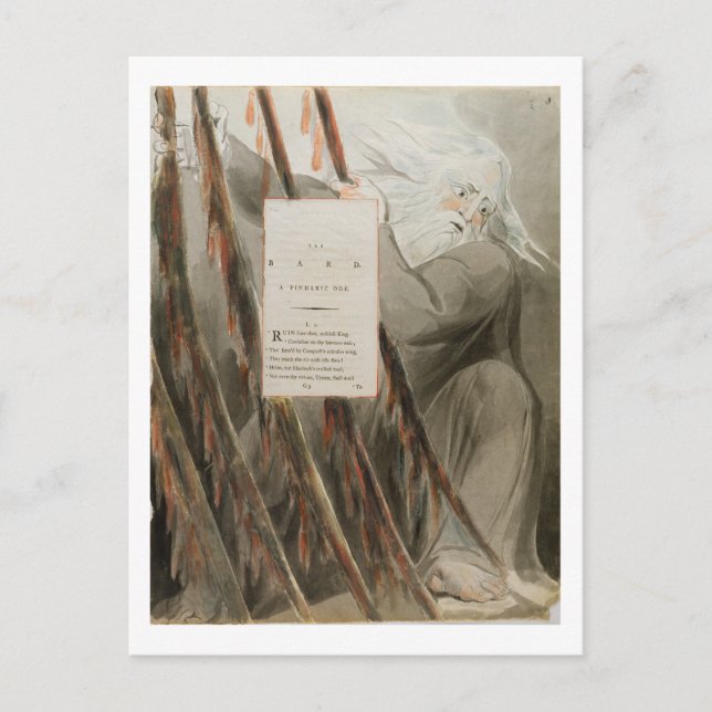 Postal El bardo: Una oda pindárica, 'de los poemas de (Anverso)