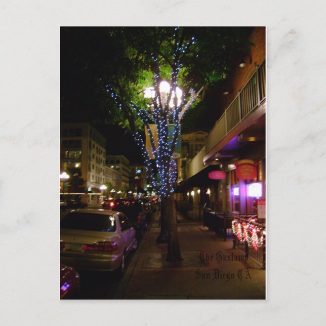 Postal El barrio de los Gaslamp (Anverso)