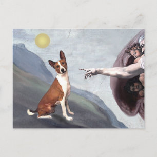 Postal El Basenji de Dios