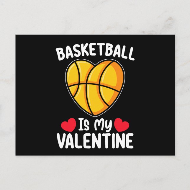 Postal El básquetbol es mi deporte de San Valentín (Anverso)