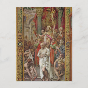 Postal El bautismo de Clovis I