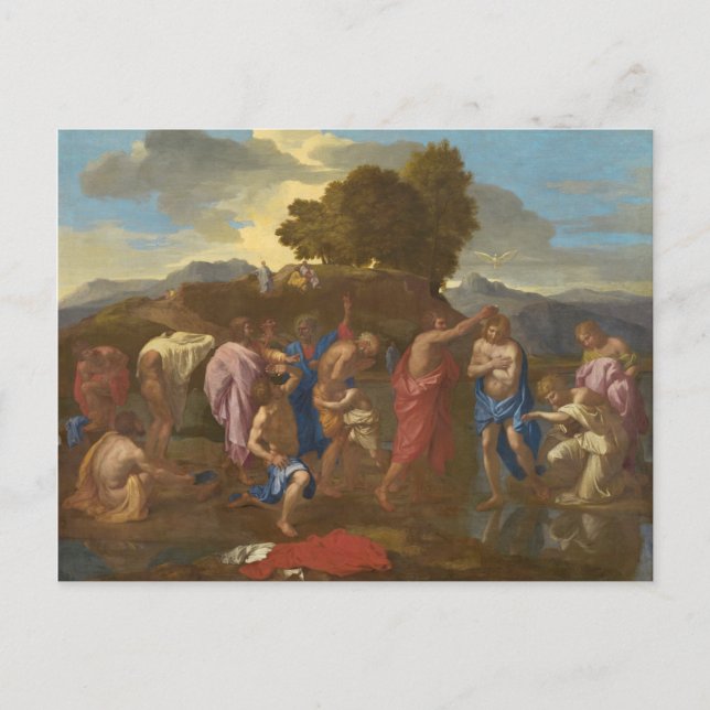 Postal El bautismo de Cristo, 1641-42 (Anverso)