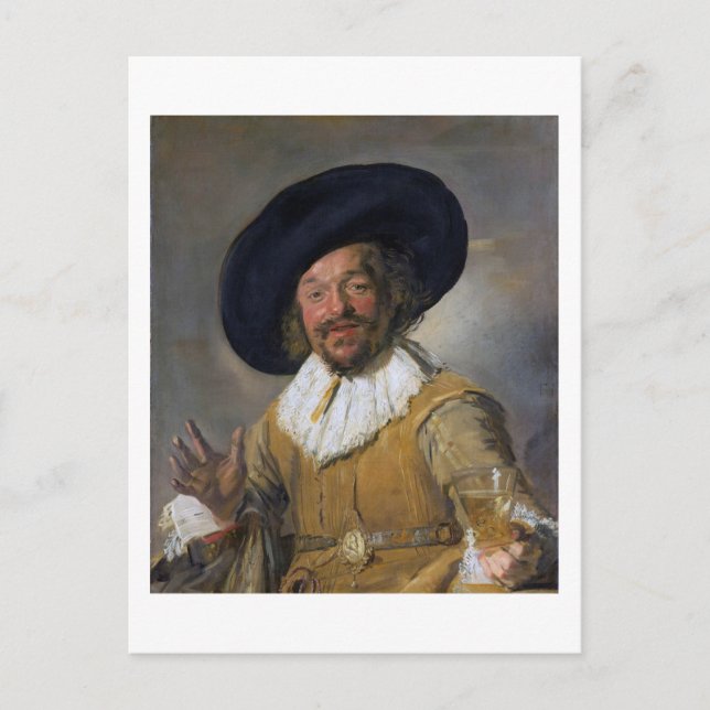 Postal El bebedor de los cerezos, Frans Hals, 1628-1630 (Anverso)