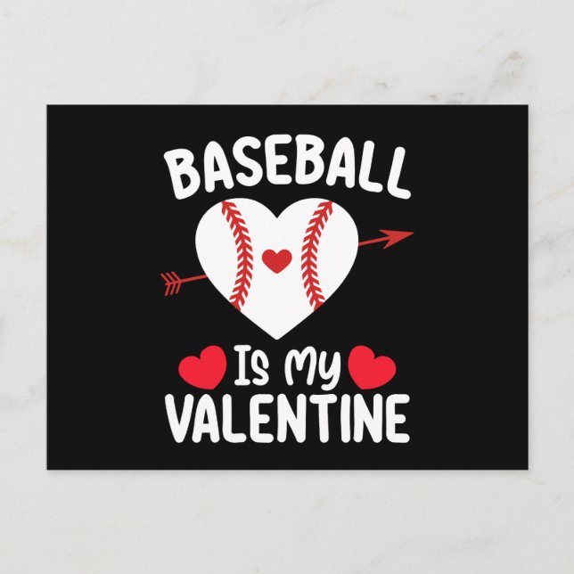 Postal El béisbol es mi deporte de San Valentín (Anverso)