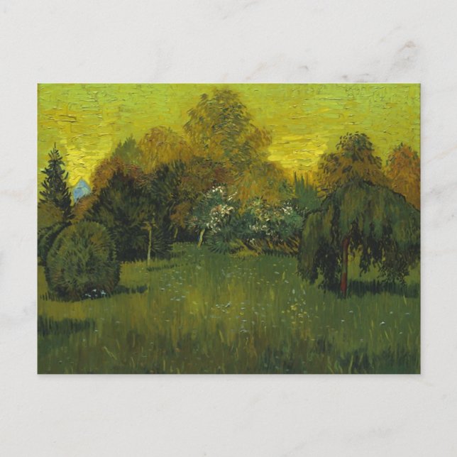 Postal El Bella Artes de Van Gogh en el jardín del poeta (Anverso)