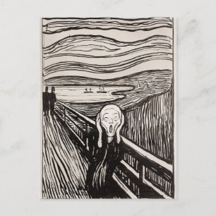 Postal El Bella Artes Edvard Munch Woodcut (1895)