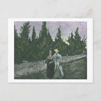 Postal El Bella Artes Van Gogh de los amantes
