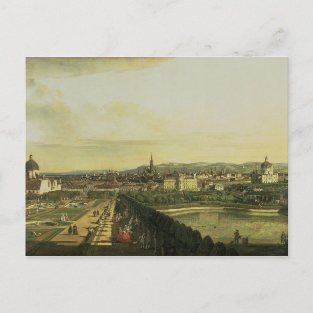 Postal El Belvedere de Gesehen, Viena (Anverso)