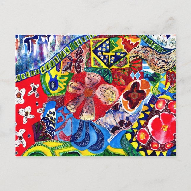 Postal El Bench One de Gaudí. (Anverso)