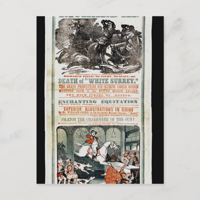 Postal El beneficio de despedida del Sr. William Cooke (Anverso)