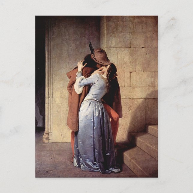 Postal El beso (Anverso)