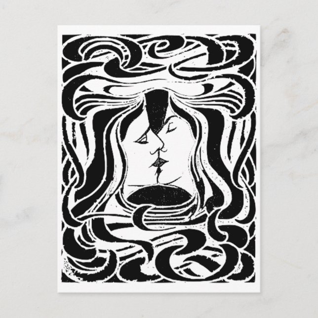 Postal El beso (Anverso)