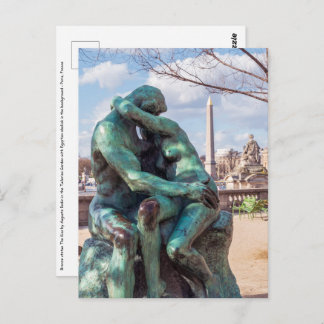 Postal El beso de Auguste Rodin en las Tullerías, París