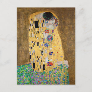 Postal El beso de Gustav Klimt