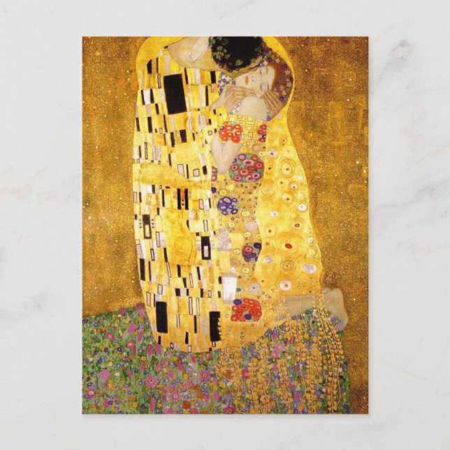 Postal El beso de Gustav Klimt Postcard (Anverso)