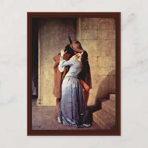 Postal El Beso De Hayez Francesco