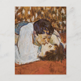 Postal El beso - de Henri de Toulouse-Lautrec