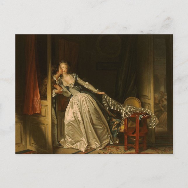 Postal El beso de Jean Honore Fragonard Postcard (Anverso)