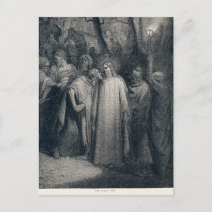 Postal El beso de Judas 14:45 de Gustave Doré 1866