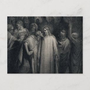 Postal El beso de Judas por Gustave Dore