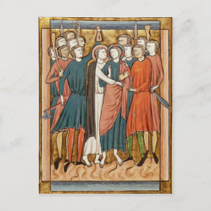 Postal El beso de Judas, 'Psautier a l'Usage de Paris'