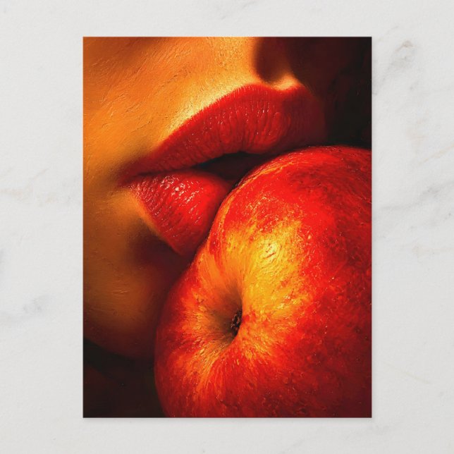Postal El Beso de Nectarina – Un Retrato Íntimo (Anverso)