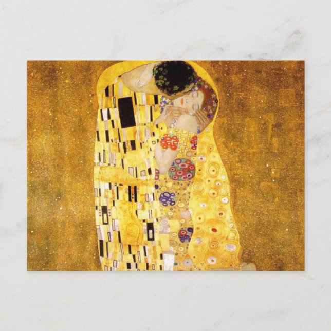 Postal El beso Gustav Klimt (Anverso)