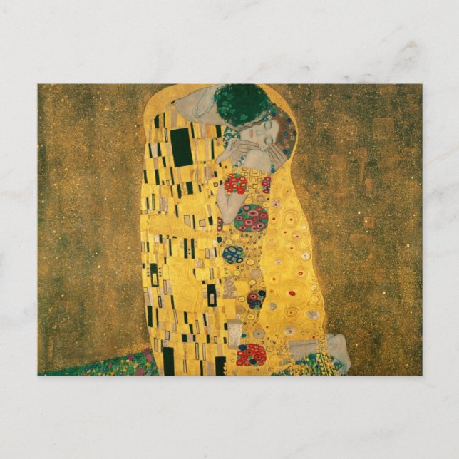 Postal El beso - Gustav Klimt (Anverso)