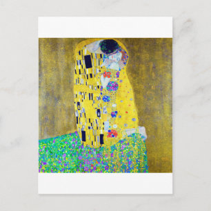 Postal El beso, Gustav Klimt