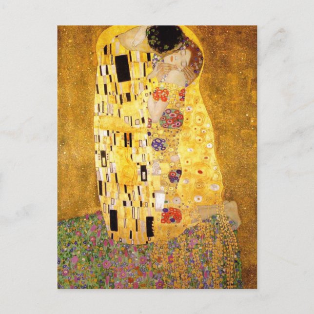 Postal El beso Gustav Klimt (Anverso)