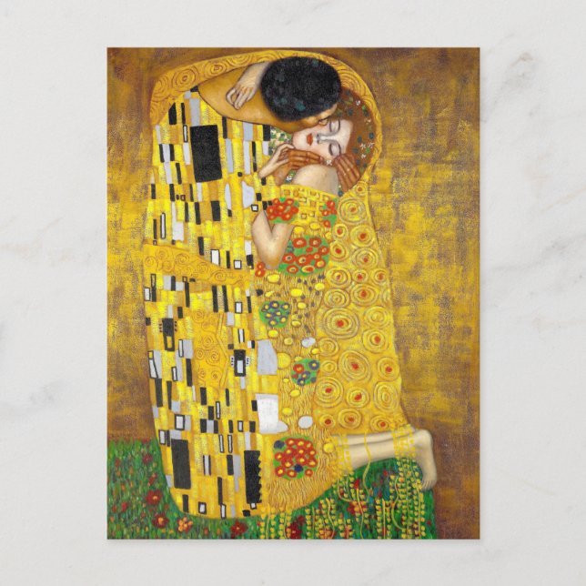 Postal el beso - Gustav Klimt (Anverso)