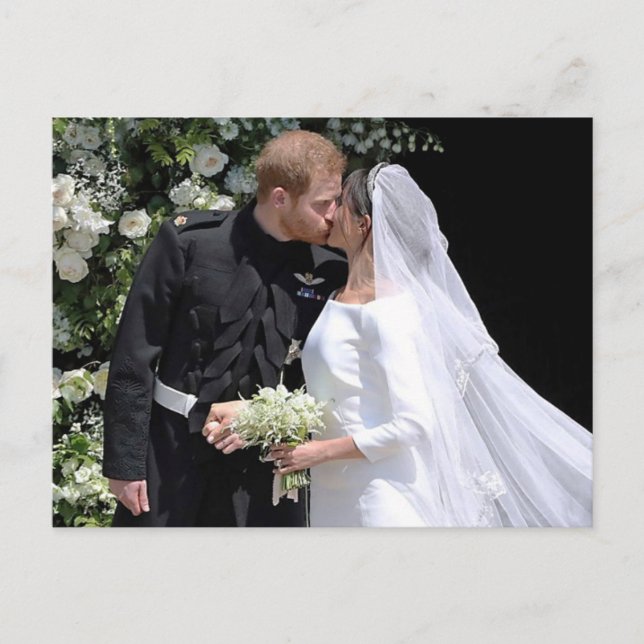 Postal El beso nupcial del día del duque y la duquesa de  (Anverso)