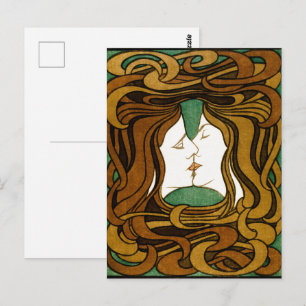 Postal El Beso Peter Behrens Arte Nuevo Arte Antiguo