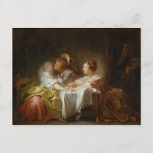 Postal El beso robado - Jean Honoré Fragonard