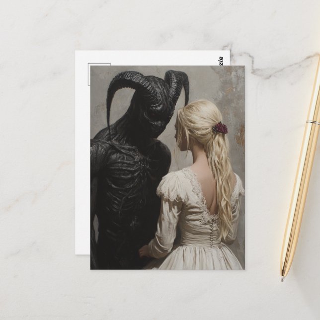 Postal El bien y el mal (Anverso/Reverso In Situ)