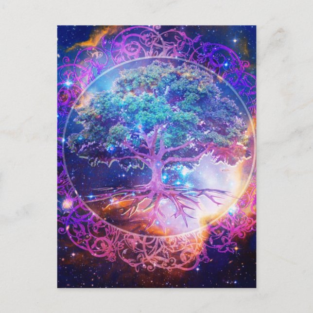 Postal El bienestar del árbol de la vida (Anverso)
