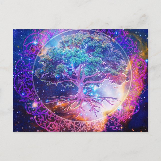 Postal El bienestar del árbol de la vida (Anverso)