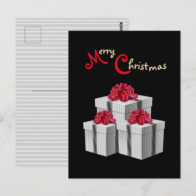 Postal El blanco gris de la pirámide rojo de la onda sobr (Anverso / Reverso)