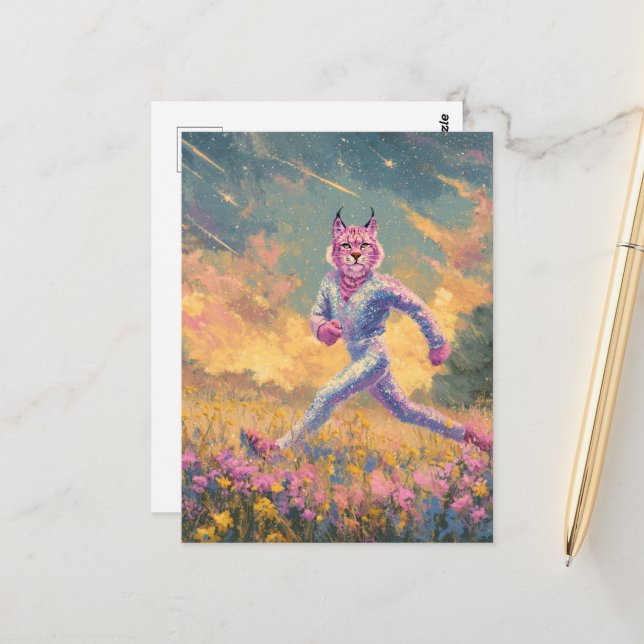 Postal El Bobcat en marcha (Anverso/Reverso In Situ)