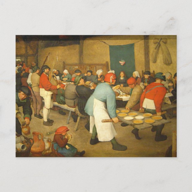 Postal El Boda campesino - 1568 (Anverso)