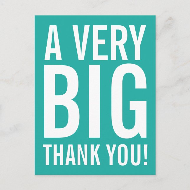 Postal El boda de las azules turquesas le agradece las (Anverso)