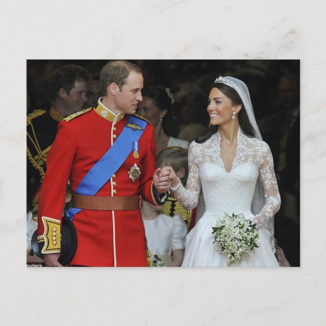 Postal El boda de Prince William y Kate Middleton (Anverso)