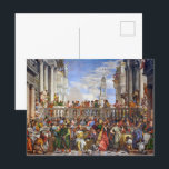 Postal El Boda en Cana Paolo Veronese |<br><div class="desc">La Fiesta Boda en Cana es una pintura de 1562 de Paolo Veronese.</div>